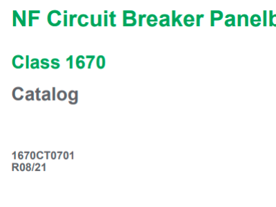 NF Circuit Breaker Panelboards - Catalog